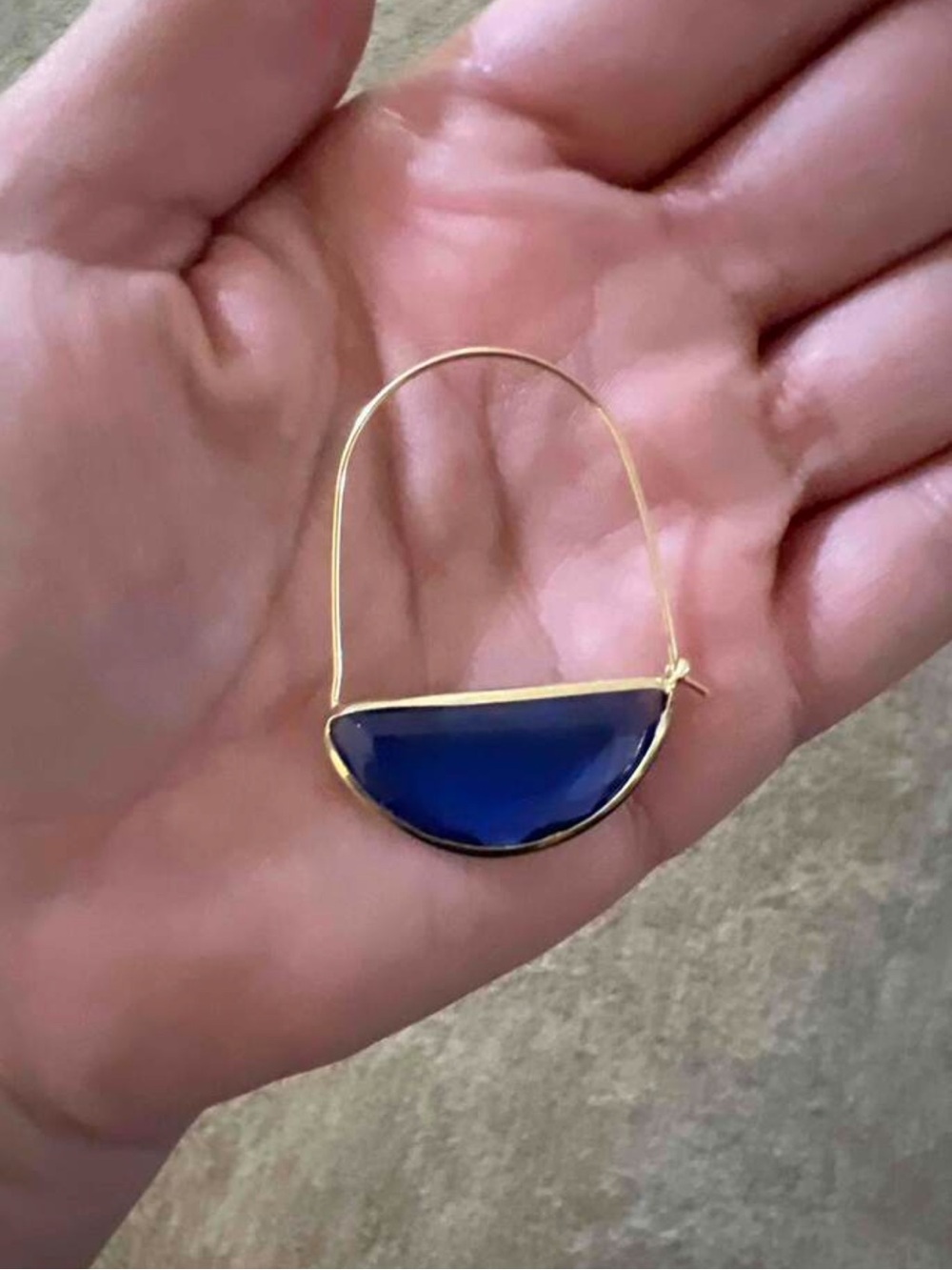 💎 Gemstone Hoop Earrings 💎 - Picture 5 of 5